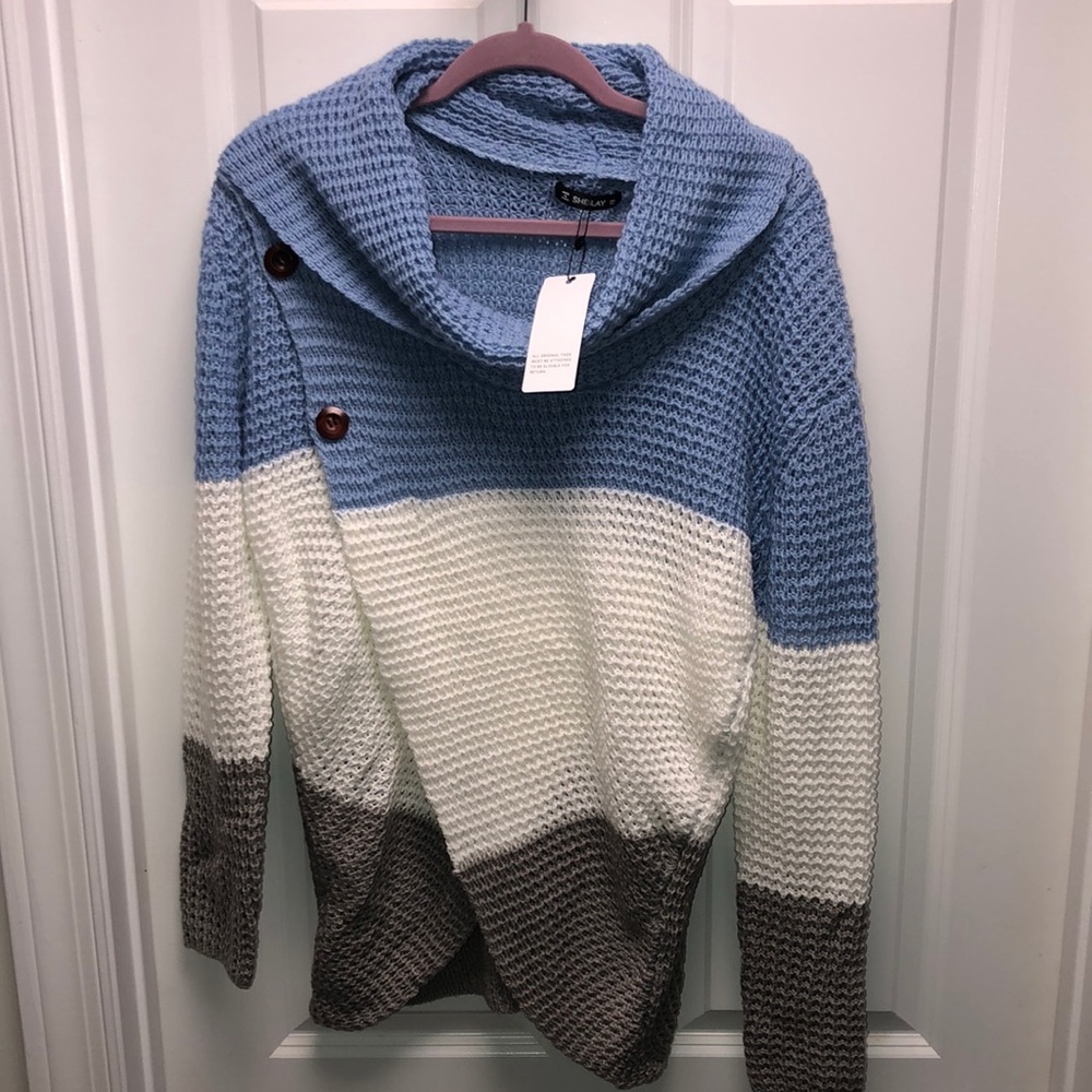 Sheilay cowl neck wrap sweater